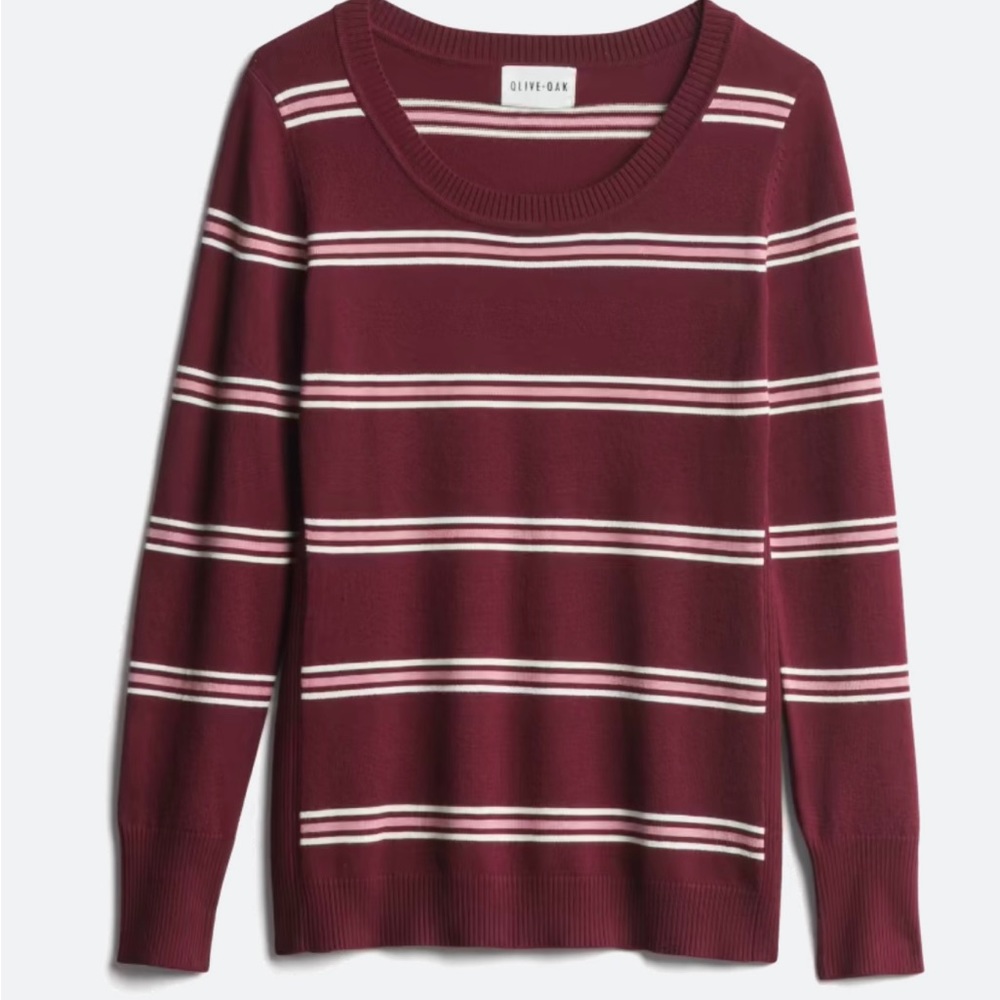 Striped Pullover..Olive & Oak 🔖